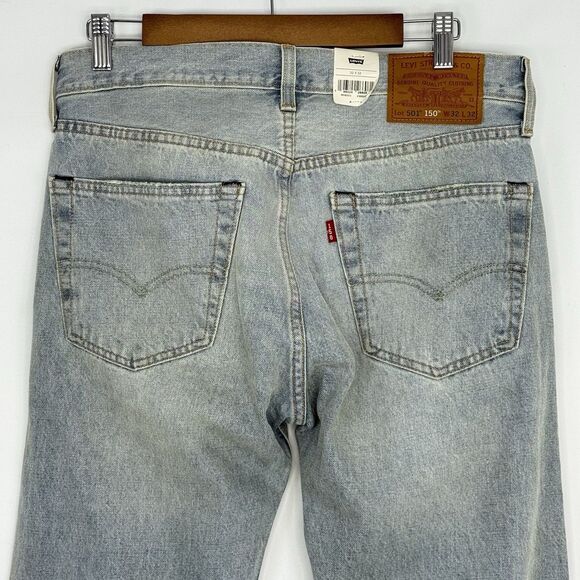 Levi’s 501 NWT Men’s 150 Anniversary Jeans Button Fly Straight Leg Size 32x32 - Picture 4 of 16